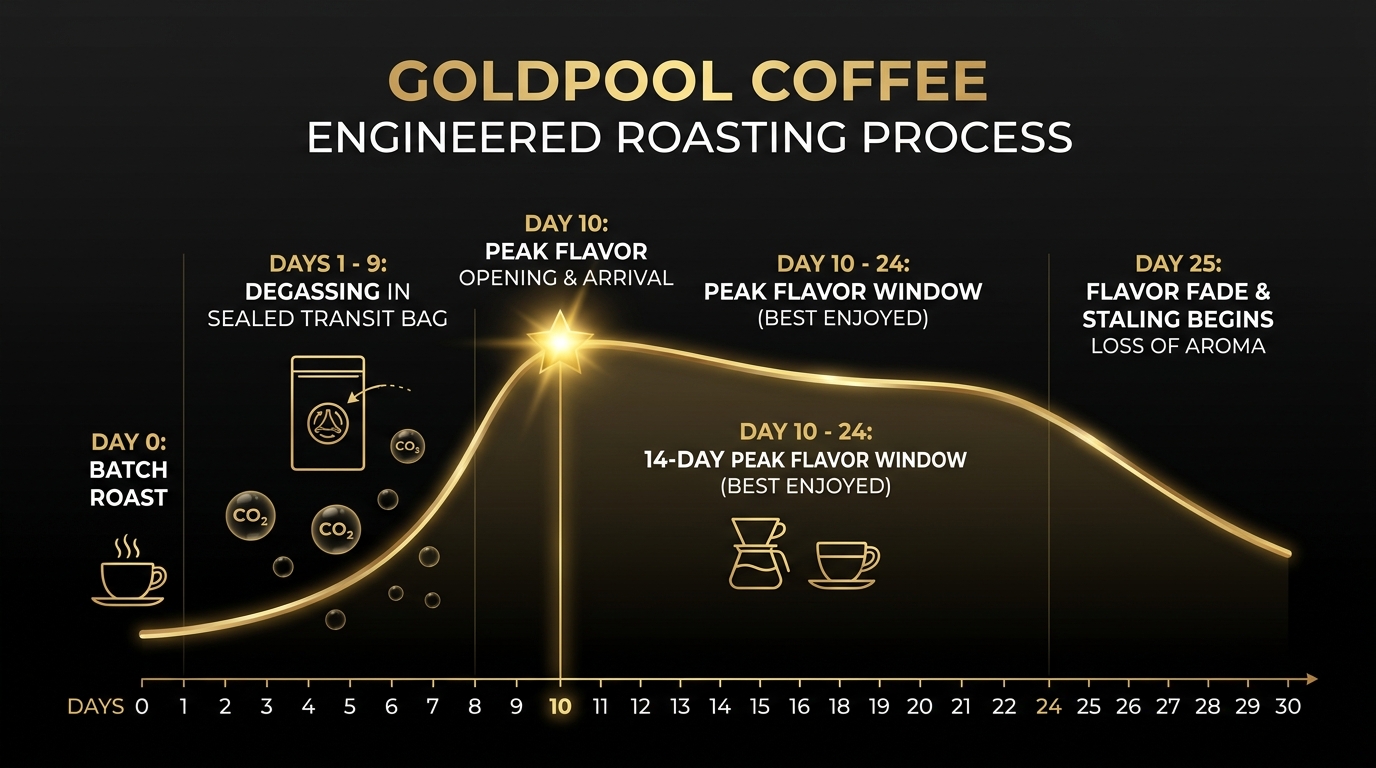 GoldPool Roasting & Degassing Process Curve Chart